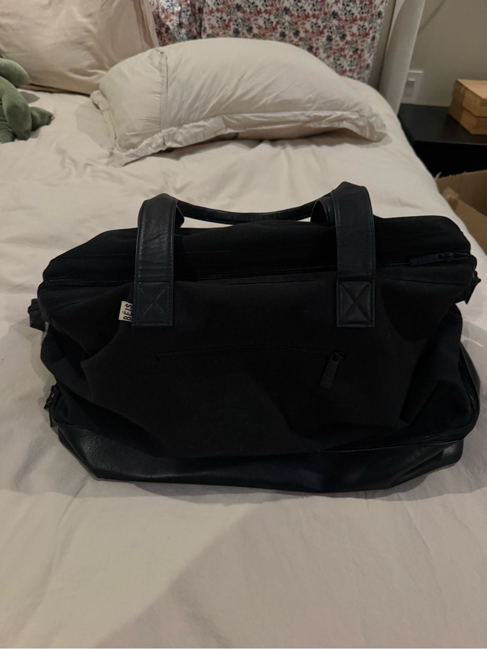 Beis black weekender bag used once